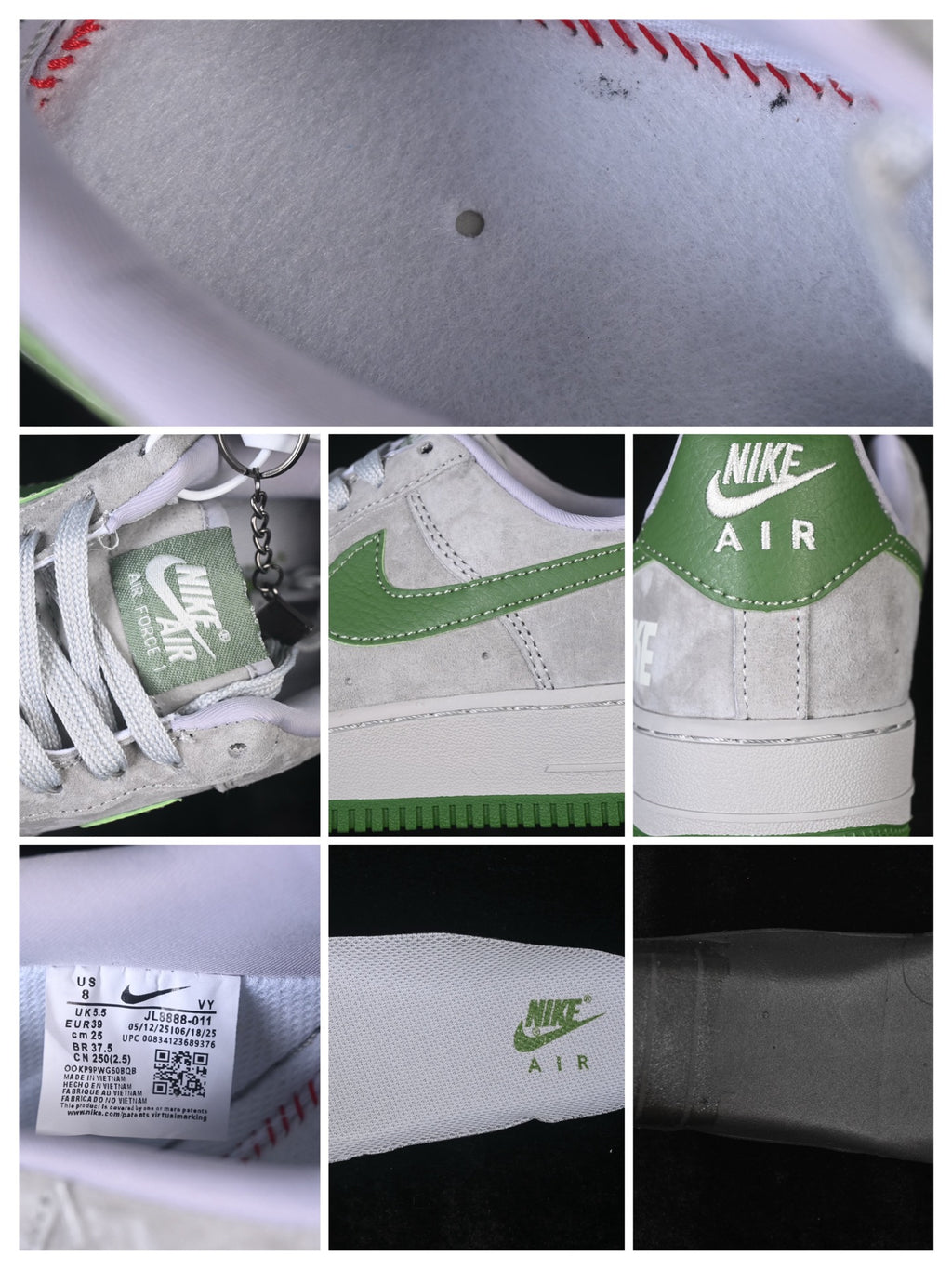 White & Sage Green Low-Top Sneakers | JL8888-011