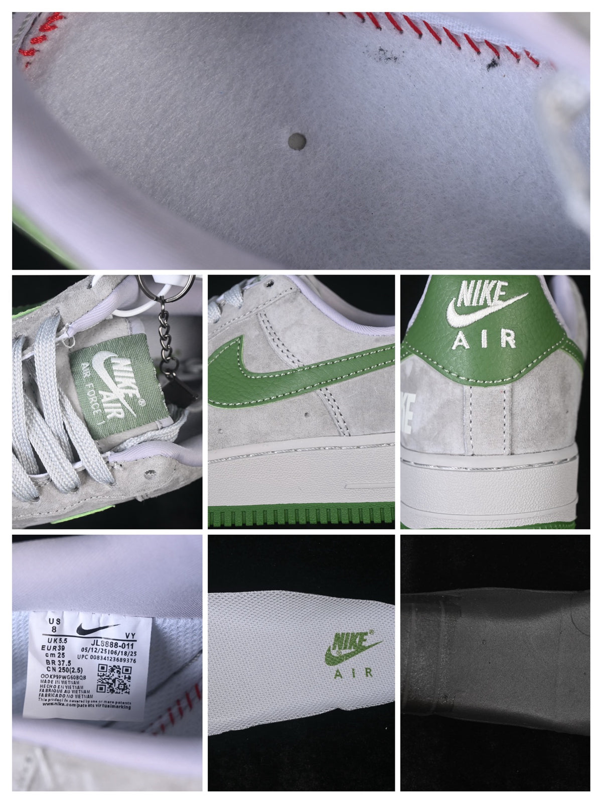 White & Sage Green Low-Top Sneakers | JL8888-011