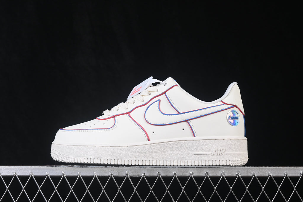 White Low-Top Sneakers with Outline Details | JL8888-011