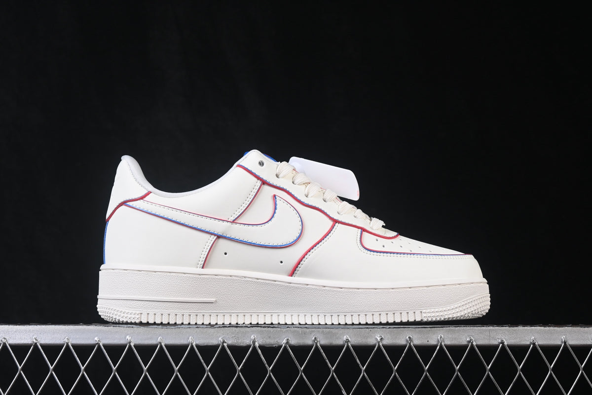White Low-Top Sneakers with Outline Details | JL8888-011