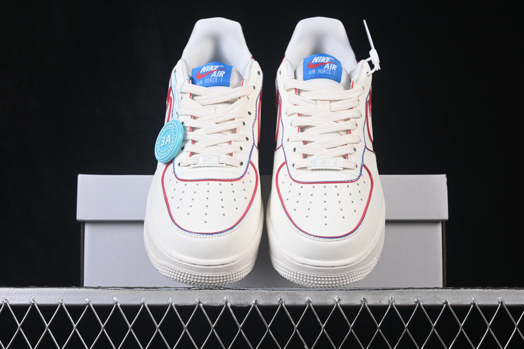 White Low-Top Sneakers with Outline Details | JL8888-011