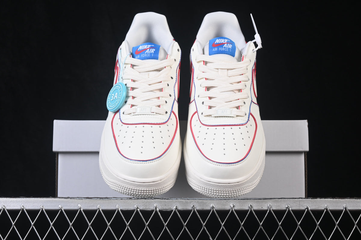 White Low-Top Sneakers with Outline Details | JL8888-011