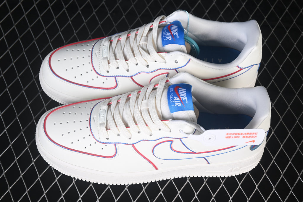 White Low-Top Sneakers with Outline Details | JL8888-011
