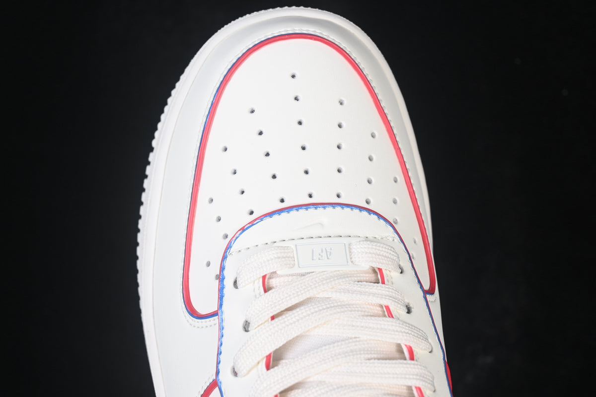 White Low-Top Sneakers with Outline Details | JL8888-011