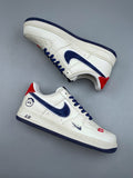 Nike Air Force 1 ’07 Low White, Navy & Red