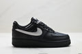 Nike Air Force 1 ’07 Low Black & White Sneakers, Lace-Up Retro Casual Streetwear Shoes