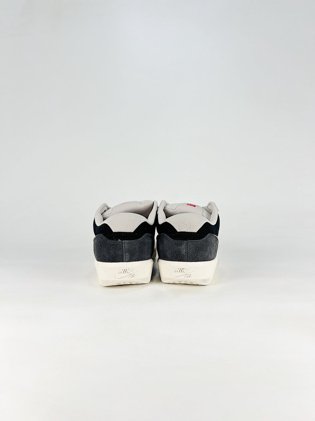 Nike SB Force 58 Black Grey & White Low-Top Sneakers, Retro Lace-Up Skate-Inspired Casual Shoes