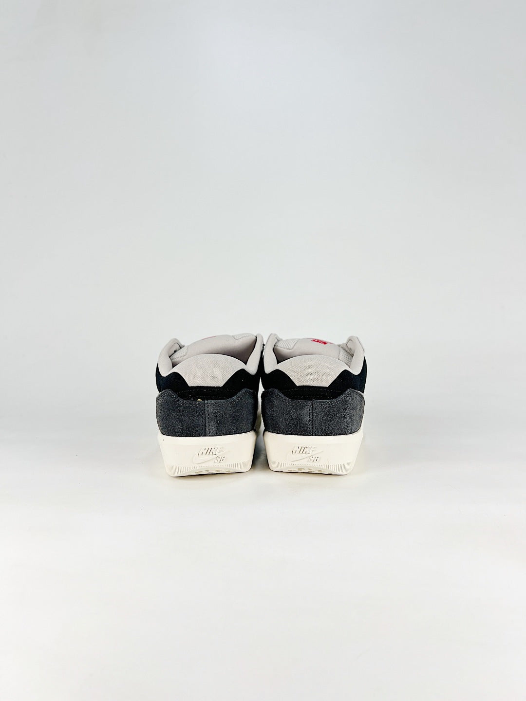 Nike SB Force 58 Black Grey & White Low-Top Sneakers, Retro Lace-Up Skate-Inspired Casual Shoes