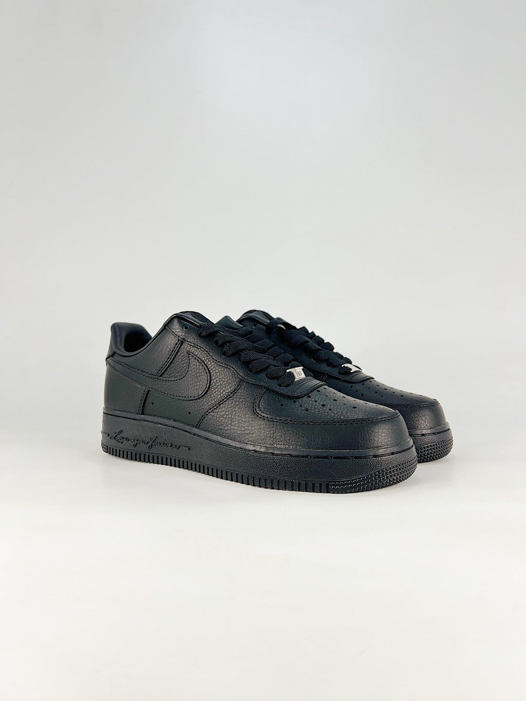Nike Air Force 1 ’07 Low Triple Black Sneakers, Retro Lace-Up Casual Streetwear Shoes
