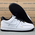 Nike Air Force 1 ’07 Low AF1 White & Black Sneakers with Mini Lime Swoosh, Retro Lace-Up Casual Streetwear Shoes