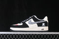Nike Air Force 1 ’07 Low AF1 Black White & Grey Sneakers, Patchwork Graphic Lace-Up Retro Casual Streetwear Shoes