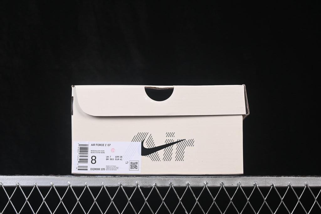 Nike Air Force 1 ’07 Low AF1 Black White & Grey Sneakers, Patchwork Graphic Lace-Up Retro Casual Streetwear Shoes