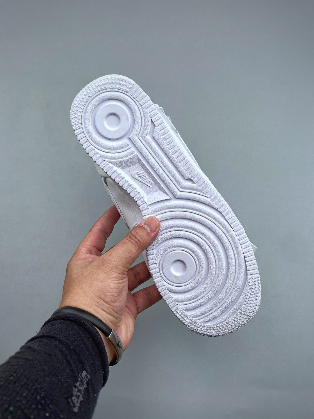 Nike Lunar Force 1 Triple White Zip Sneakers, Metallic Side Zipper Low-Top Lace-Up Casual Streetwear Shoes