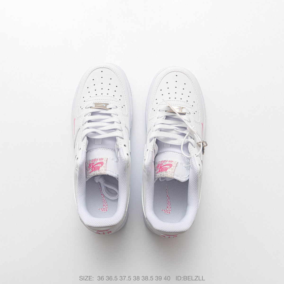 Nike Air Force 1 ’07 Low Triple White Sneakers, Tonal Swoosh Retro Lace-Up Casual Streetwear Shoes