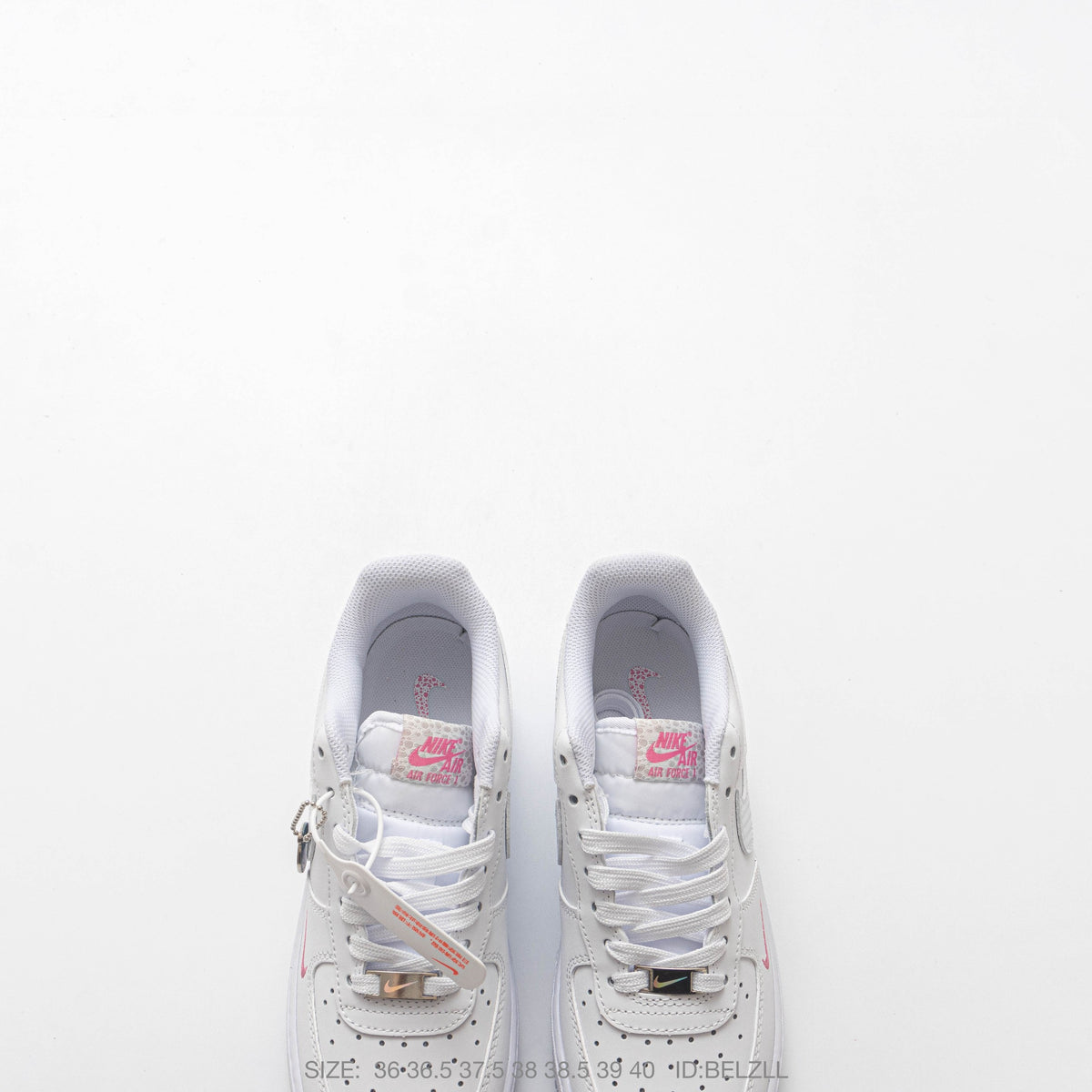 Nike Air Force 1 ’07 Low Triple White Sneakers, Tonal Swoosh Retro Lace-Up Casual Streetwear Shoes