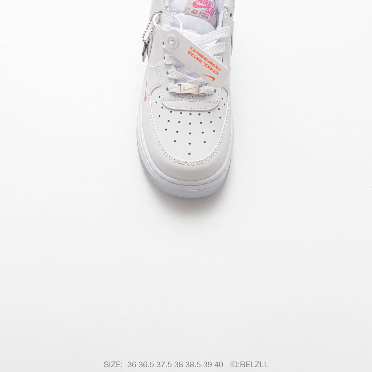 Nike Air Force 1 ’07 Low Triple White Sneakers, Tonal Swoosh Retro Lace-Up Casual Streetwear Shoes